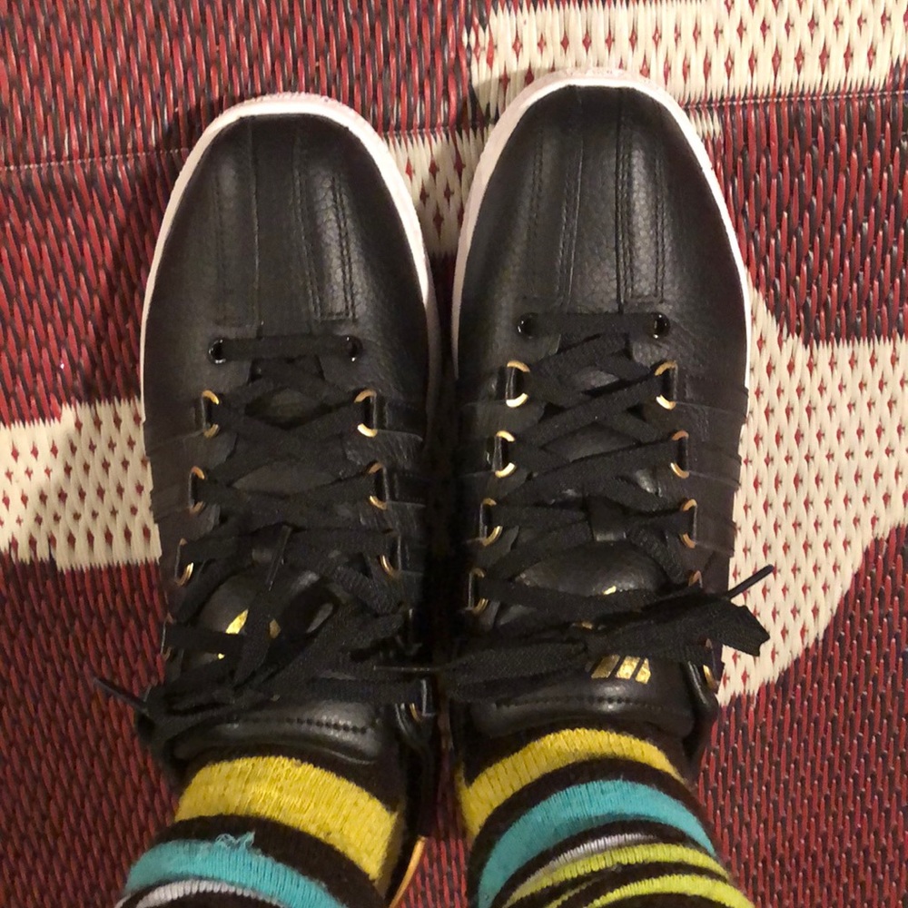 Black and Gold K Swiss Classics